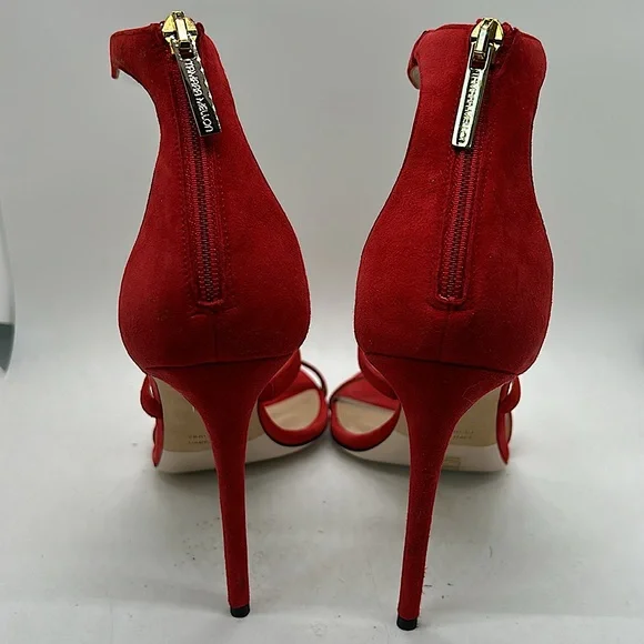 Tamara Mellon Sexy Red Suede Stiletto Heels Sandals Shoes **Size 41/US 11**🔥🔥 - Picture 5 of 9